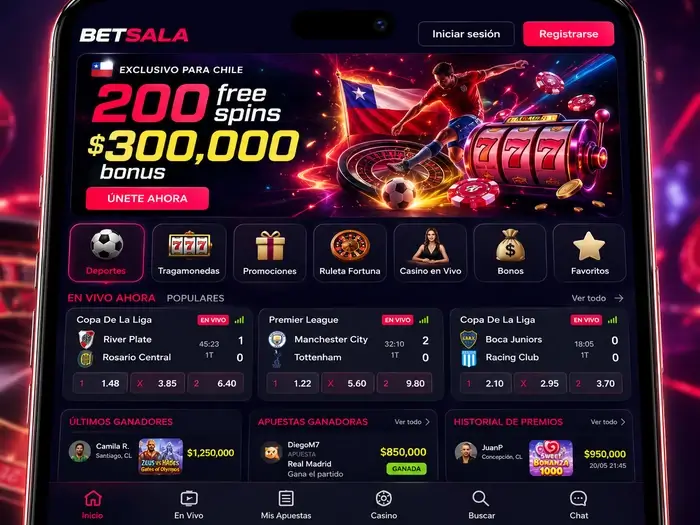 Gestión de promociones Betsala desde el teléfono